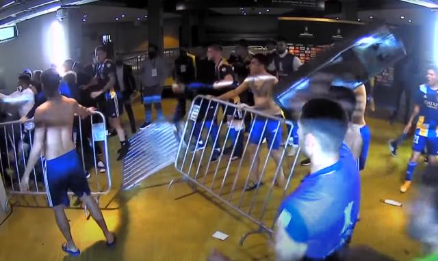 解放者杯赛后上演“械斗” 博卡青年在巴西进局子